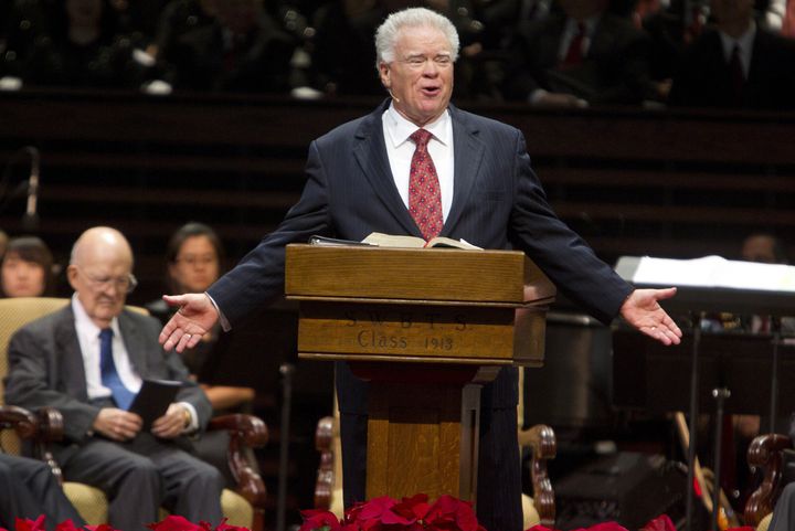 Paige Patterson speaks at a meeting on Dec. 1, 2011. A woman who said Patterson threatened and humiliated her after she reported multiple rapes to him has filed a lawsuit against the former Southern Baptist Convention president.