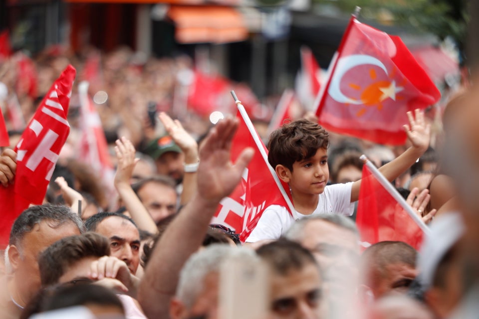 Από τη συγκέντρωση του Εκρέμ Ιμάμογλου 