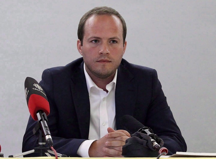 Federal Liberal backbencher Nathaniel Erskine-Smith looks on during a news conference in Toronto on July 22, 2016. 