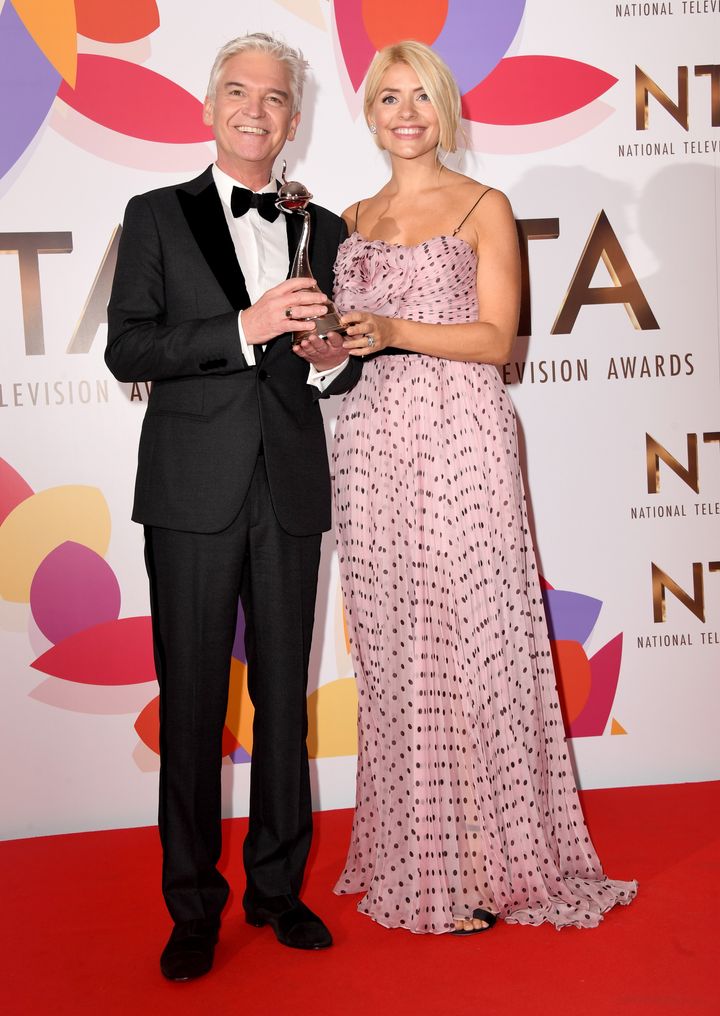 Phil and Holly at the 2019 National Television Awards 