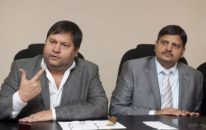 Ajay Gupta (R) and younger brother Atul Gupta at a one on one interview with Business Day in Johannesburg, South Africa on 2 March 2011.