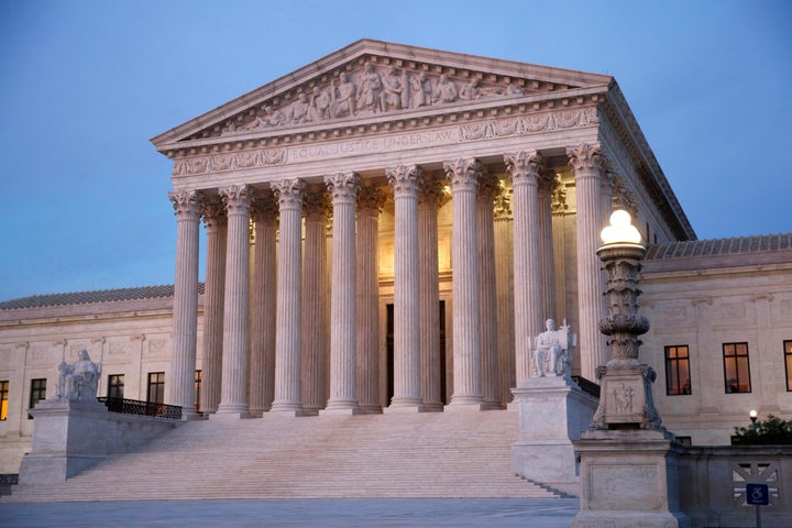 The U.S. Supreme Court building at dusk on Capitol Hill in Washington on May 23, 2019. (AP Photo/Patrick Semansky)
