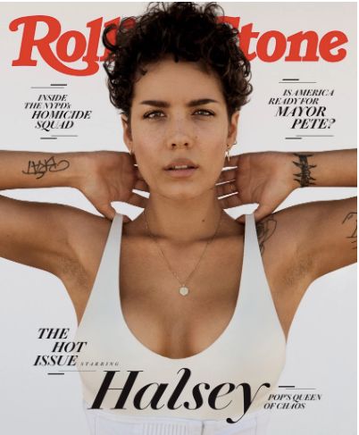 Halsey's cover of Rolling Stone. 
