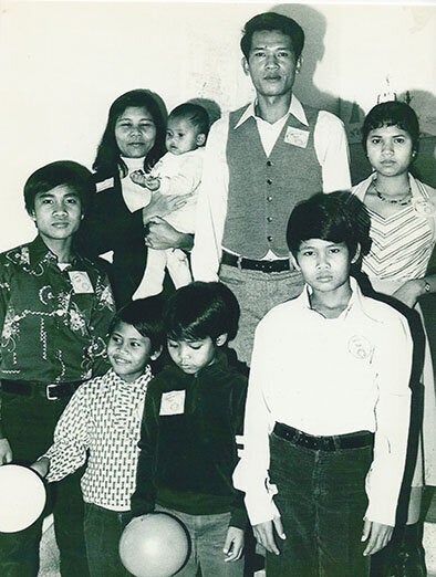 Ma famille et moi, à notre arrivée au Québec, en 1979.