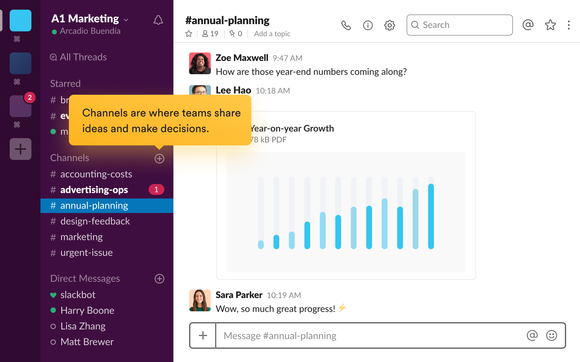 direct messages removed from slack desktop app