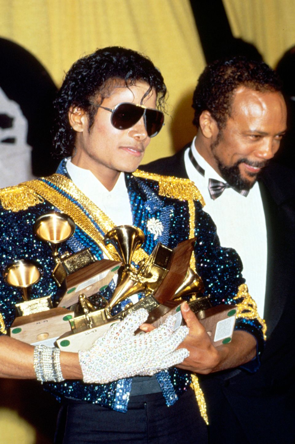 Jackson with Quincy Jones at the 1984 Grammy Awards 