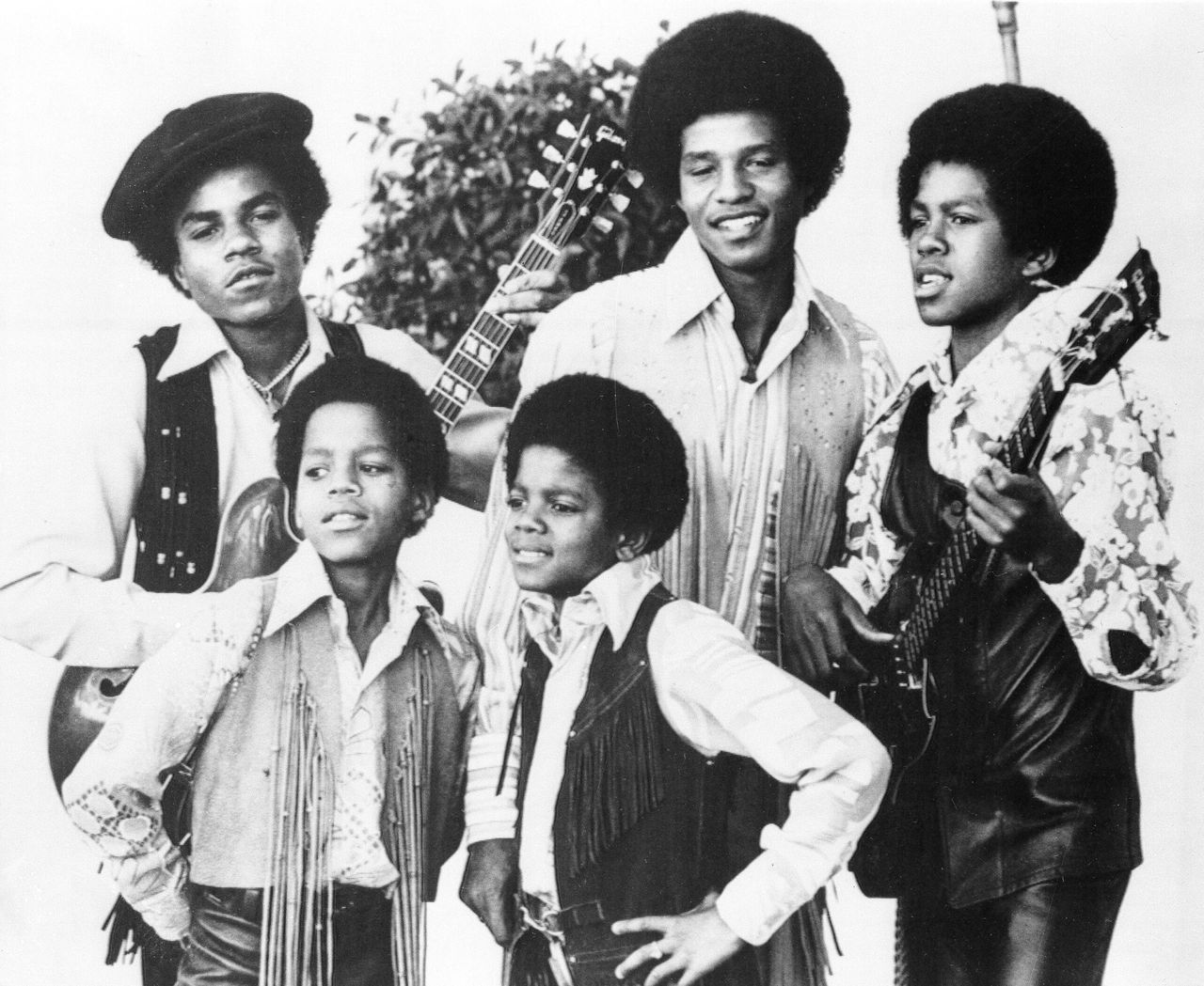 The Jackson Five; Michael, front right, is 10 years old in this picture. With him are his brothers, from left, Tito, 16; Marlon, 11; Jackie, 19; and Jermaine, 14.