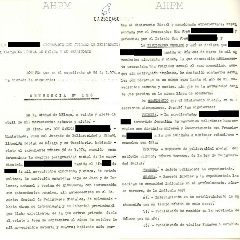 Denuncia de la Policía contra 'María' por su orientación sexual.