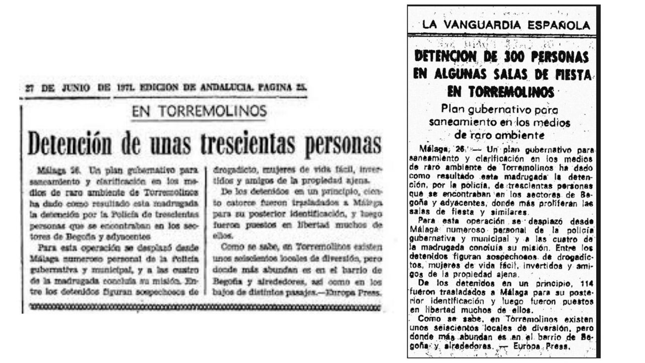 Artículos publicados tras La Redada en 'ABC' y 'La Vanguardia Española'.