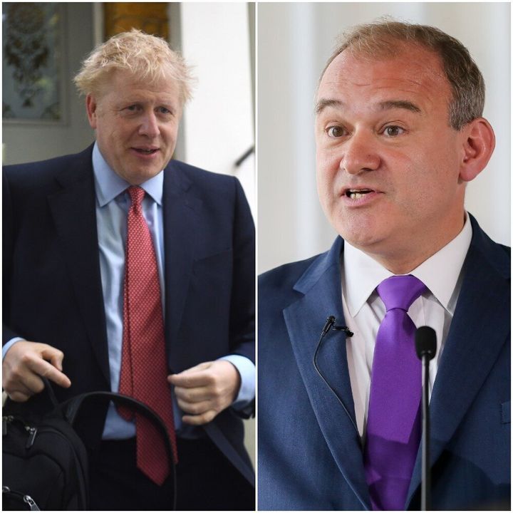 Boris Johnson and Lib Dem leadership hopeful Ed Davey 