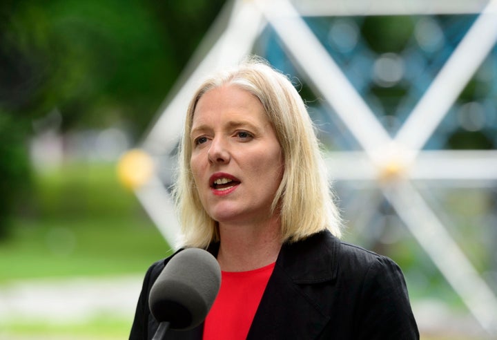 Environment Minister Catherine McKenna speaks in Ottawa on June 25, 2019.