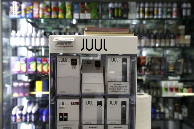 Des cigarettes électroniques de la marque Juul vendues dans un magasin de San Francisco ce 25