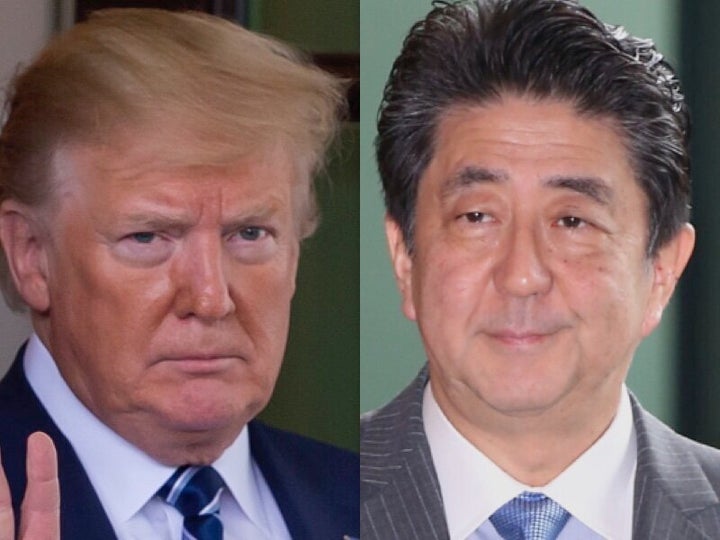 トランプ大統領（左）と安倍首相（右）