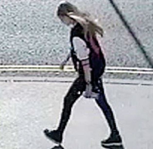 The footage shows the victim, wearing leggings and a white top, walking from her home in Mansel Road East, Southampton, in the direction of the outdoor sports centre at 9am on July 25 last year 