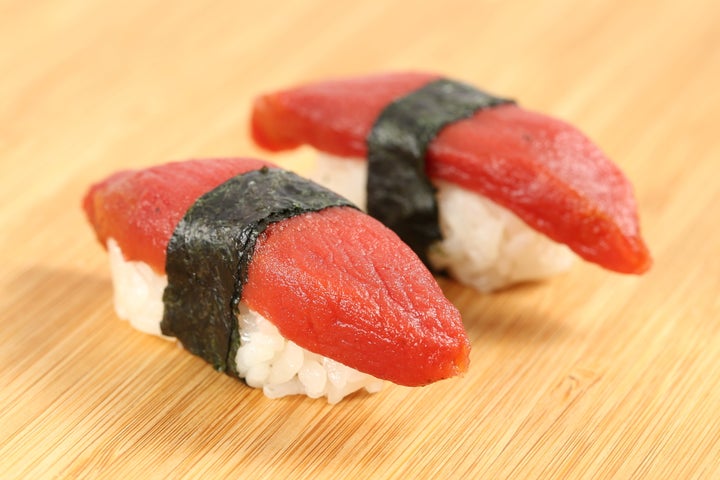 Made from raw tomato, Ahimi has the intention of mimicking the texture of raw, sushi-grade tuna.