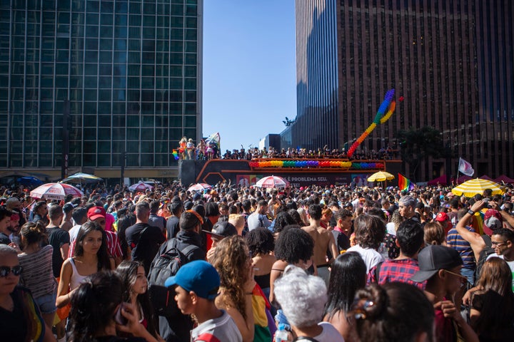 Crowds swarmed the Avenida Paulista in São Paulo on Sunday for the first Pride parade since the election of Jair Bolsonaro, a right-wing homophobe, as the country's president. 