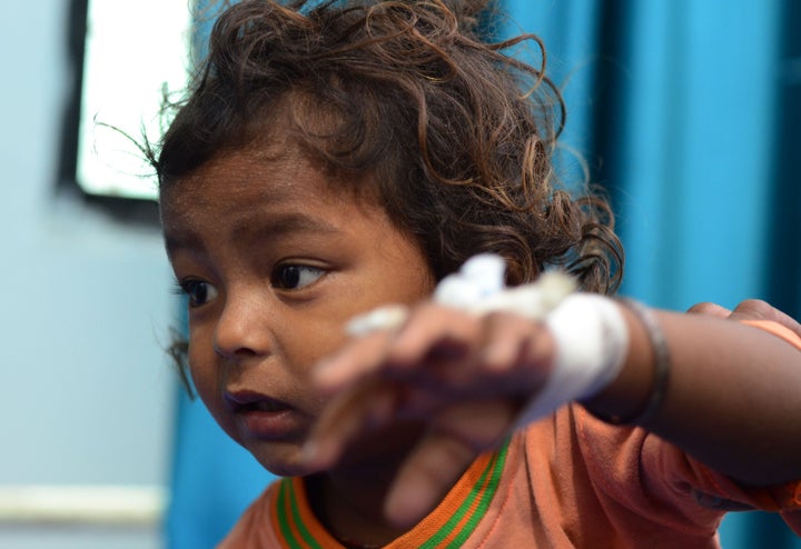 Ravi, suffering from Acute Encephalitis Syndrome (AES), admitted in a community health centre in Bihar on June 21, 2019. 