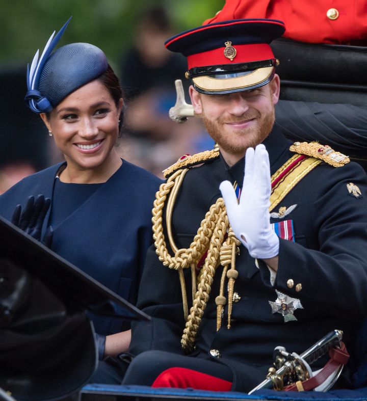 The Duke and Duchess of Sussex attended the Trooping the Colour celebration in June. 