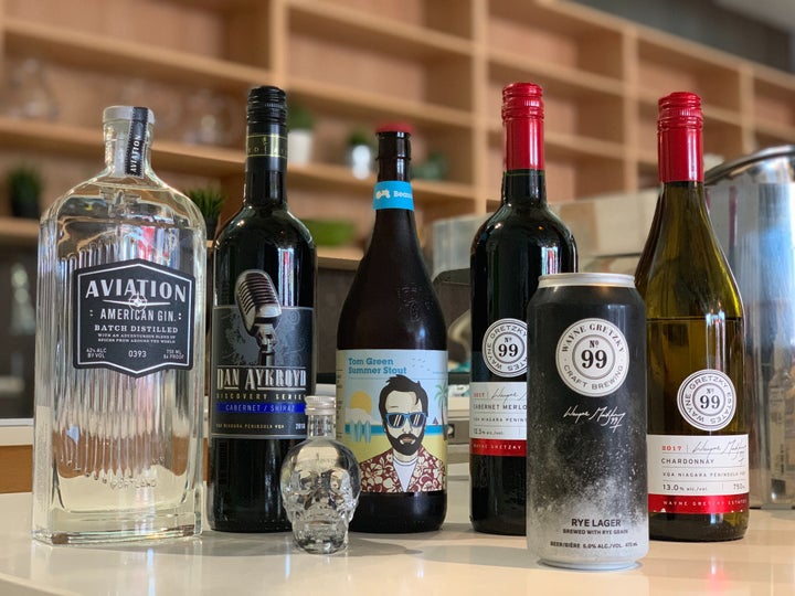 A humble offering of some of the beer, wine and spirits made by Canadian celebrities and samples by HuffPost Canada staff.