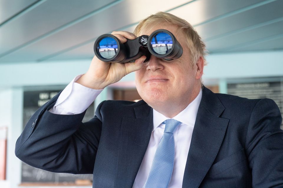 Johnson on the Isle of Wight ferry