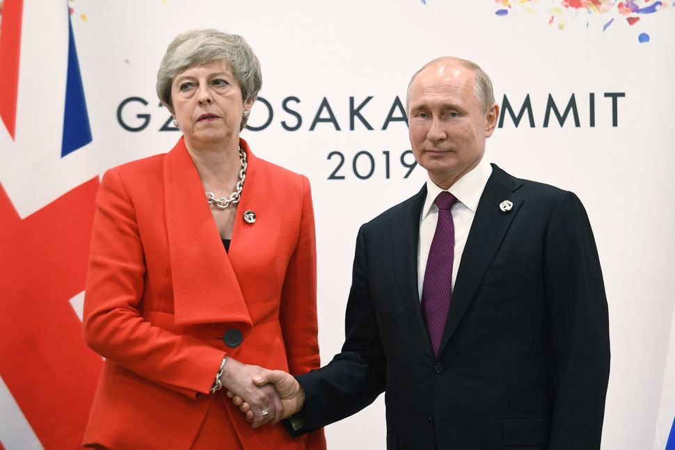 The Russian president earlier dismissed the Salisbury incident as 'fuss about spies and counter-spies'.
