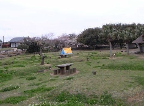寒い３月の五島列島福江島キャンプ場は、他に宿泊者がいなかった