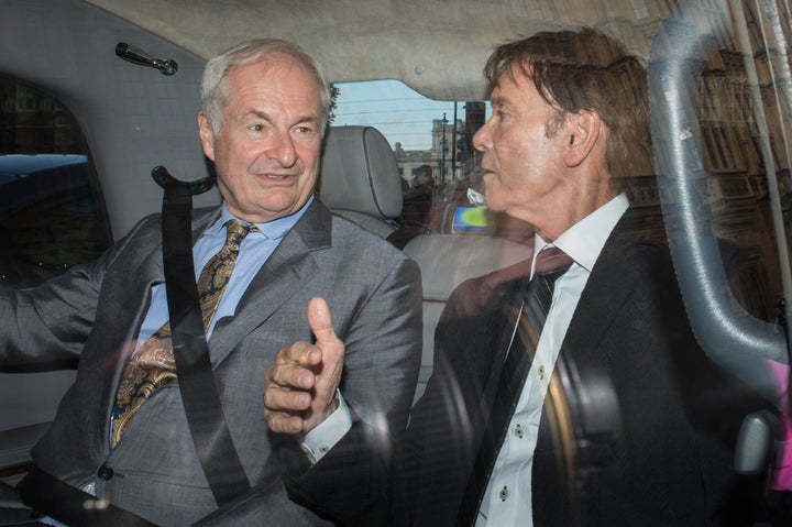 DJ Paul Gambaccini and Sir Cliff Richard 