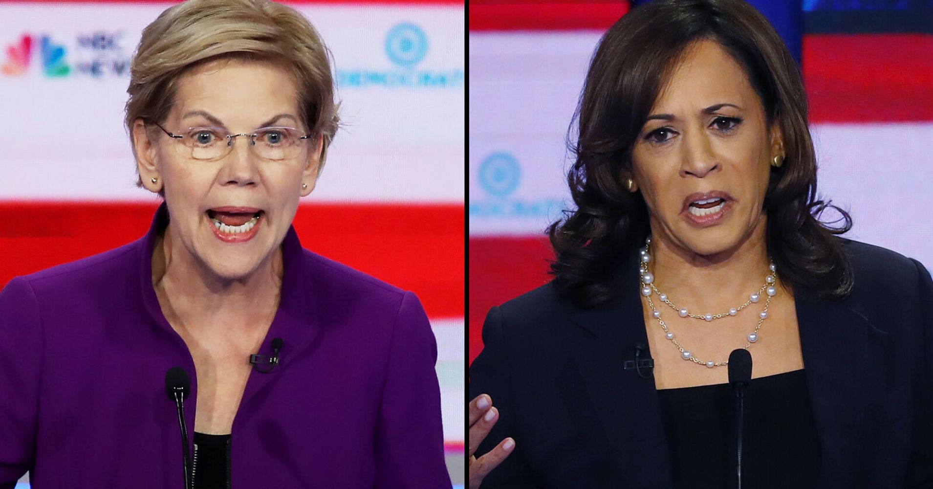 Elizabeth Warren Kamala Harris Looked Like Winners At The First Debates Poll Huffpost 5224