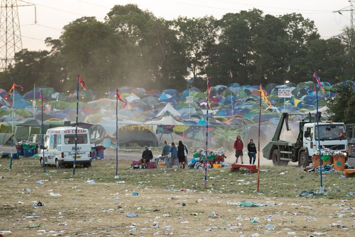 The man was found dead in his tent at Glastonbury Festival on Sunday 
