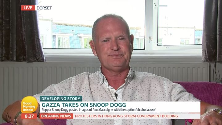 Paul Gascoigne has been embroiled in a public row with Snoop Dogg