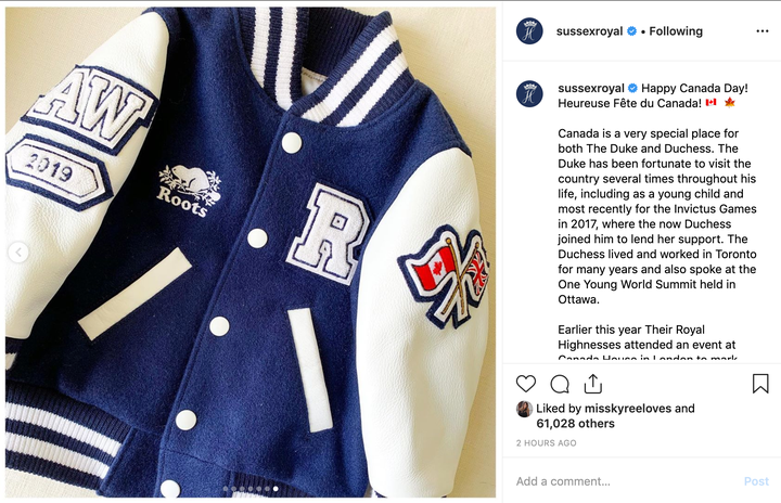 Archie's gonna be the coolest kid on the royal block with this Roots jacket. 