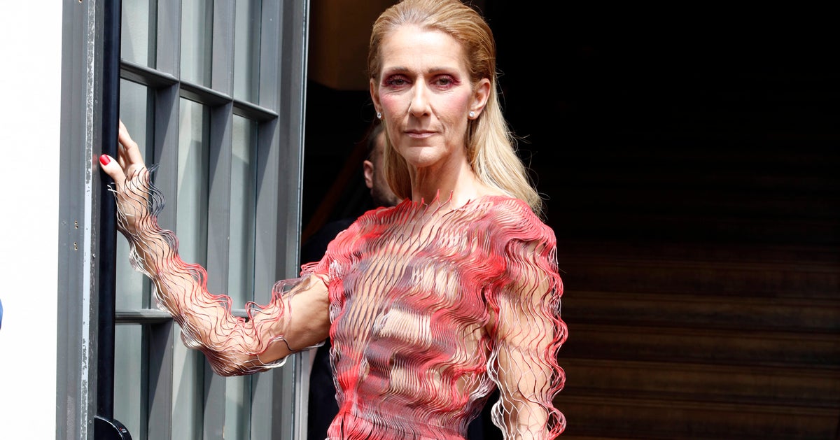 Celine dion robe sales transparente