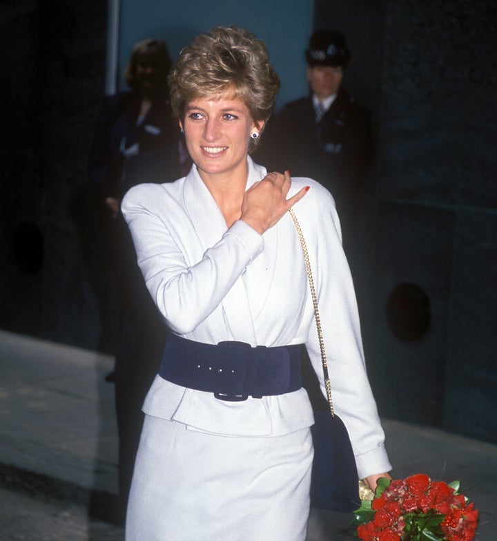 Diana, Princess of Wales, visits the Mortimer Market Centre in London on Dec. 1, 1994. 