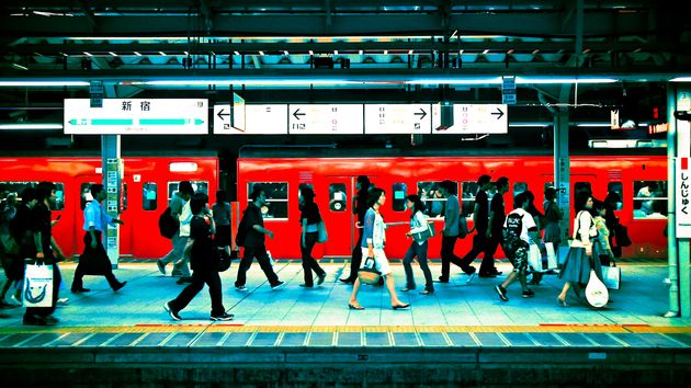 O σιδηροδρομικός σταθμός Shinjuku. 