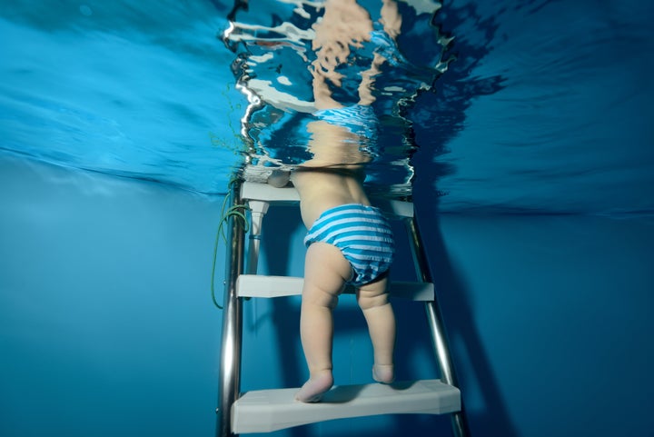 Parents are advised to give their kids pool breaks every hour so they can use the bathroom, drink water, and have diapers checked and cleaned.