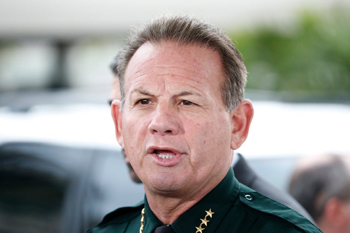 Former Broward County Sheriff Scott Israel, seen following the Fort Lauderdale shooting in 2017, was suspended in Januar