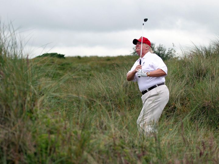 Trump was granted permission to build a golf course at the site despite concerns about damage to the dunes.