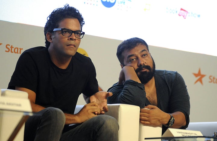 Bahl's partners at Phantom Films, Vikram Motwane (L) with Anurag Kashyap