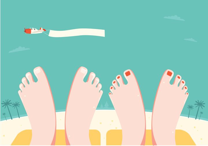 No, I'm not including pictures of our feet – this illustration will have to do.