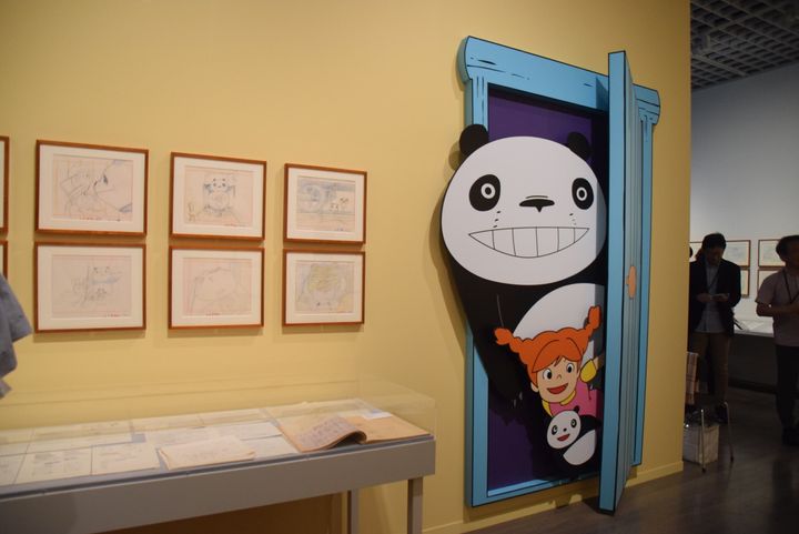 宮崎駿が手がけた「パンダコパンダ」のレイアウトは図録の校了直前に出てきたという。今回の展覧会で初公開されている。