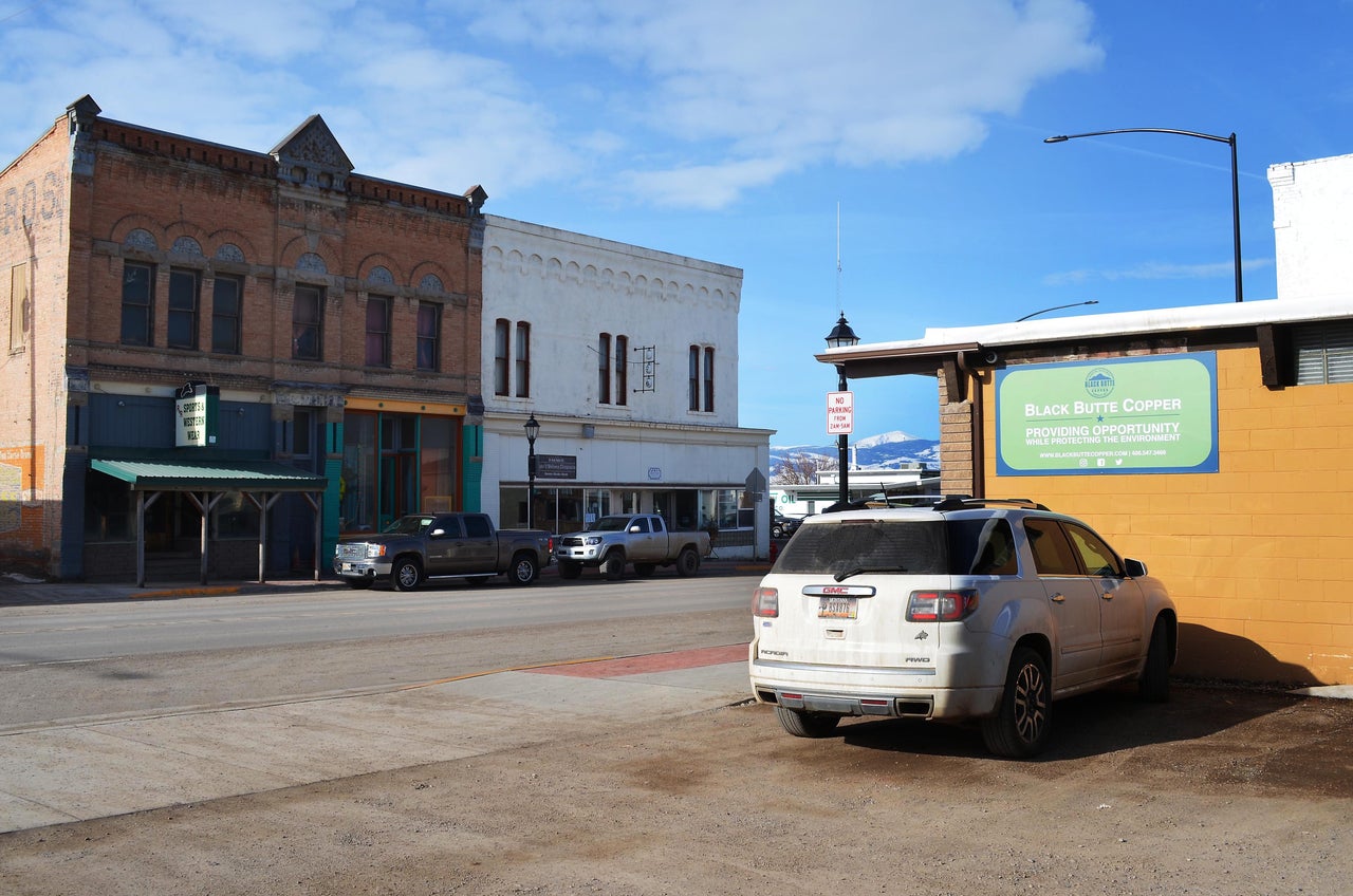 Sandfire Resources America's office in White Sulphur Springs, Montana. The company is proposing to build an underground copper mine near the scenic Smith River.