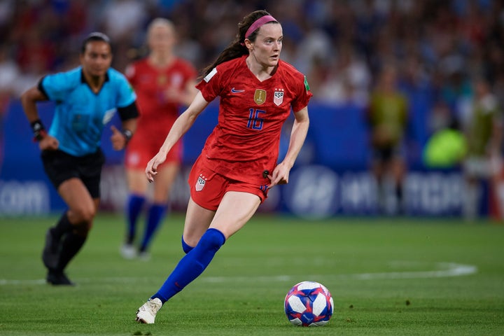 Rose Lavelle during the 2019 FIFA Women's World Cup France semifinal match between England and USA on July 2, 2019 in Lyon, France.