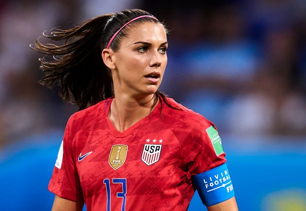 Alex Morgan during the 2019 FIFA Women's World Cup France semifinal match between England and U.S. on July 2, 2019, in Lyon, France.