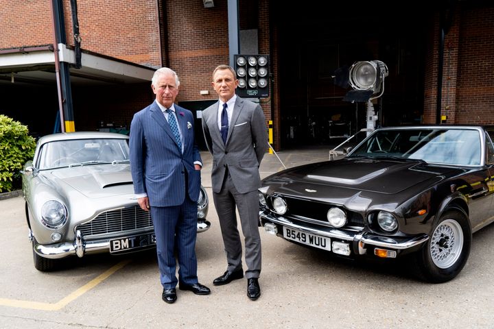 Daniel Craig with Prince Charles on the set of the new film