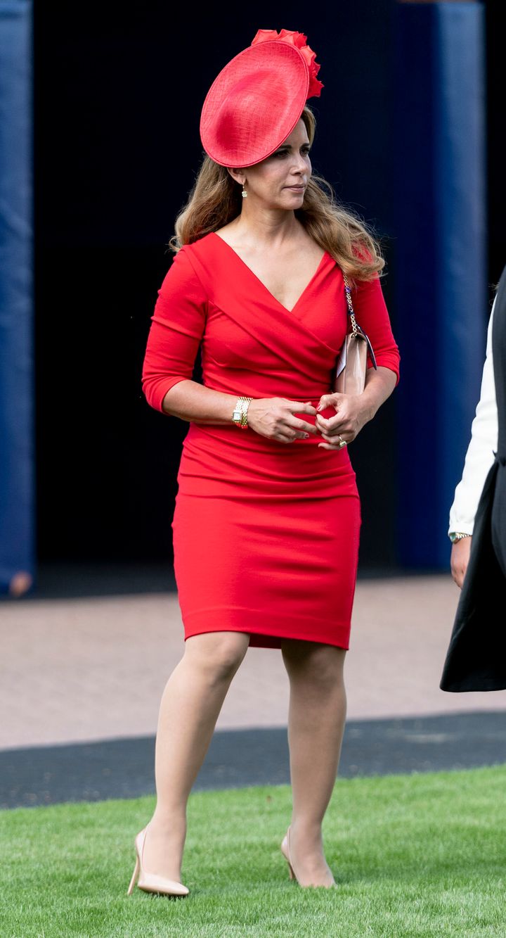 Princess Haya at Epsom Racecourse in 2018 