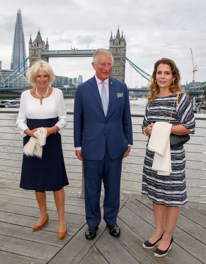 Prince Charles, Camilla Duchess of Cornwall and Princess Haya in September 2018