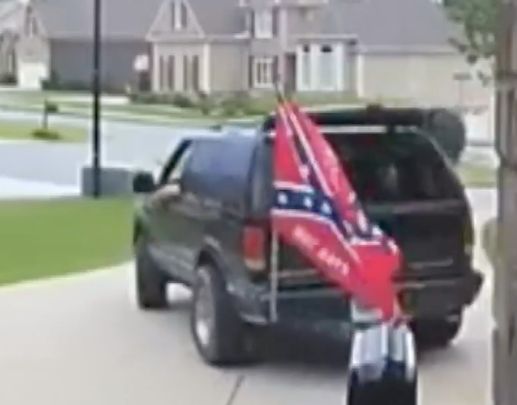 Video captured on the Browns' Ring app showed the contractor who showed up at their house flying a Confederate flag.