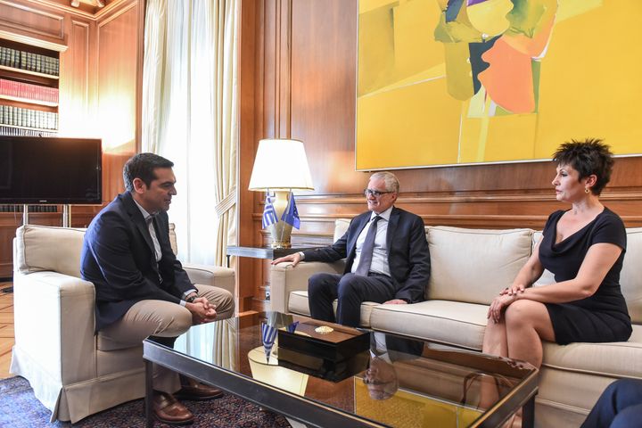 Παρούσα στην συνάντηση του πρωθυπουργού Αλέξη Τσίπρα με τον πρόεδρο της κοινοβουλευτικής συνέλευσης του Συμβουλίου της Ευρώπης. Μάιος 2015.