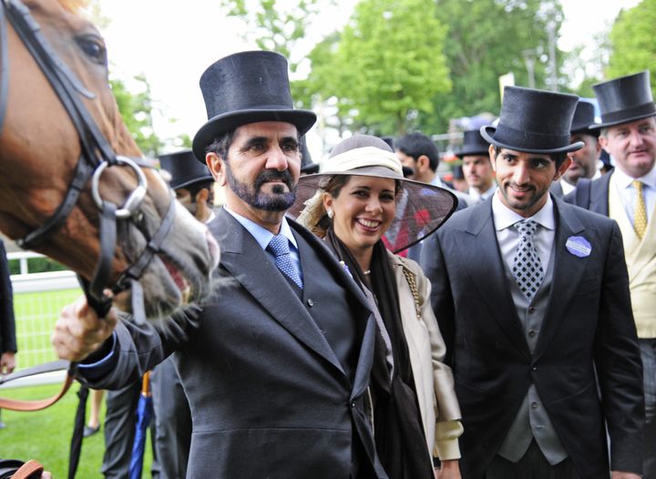 The couple after her horse Beachfire won The Wolferton Handicap Stakes at the Royal Ascot race meeting in 2011