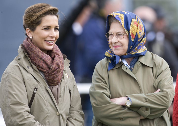 The Queen and Princess Haya at the Royal Windsor Horse Show in 2009